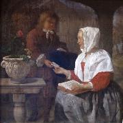Gabriel Metsu A Girl Receiving a Letter Spain oil painting artist